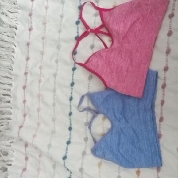 Girls AK  AKAMC Sports Bra  Pink / Blue XL Set Of 2 - Picture 2 of 8